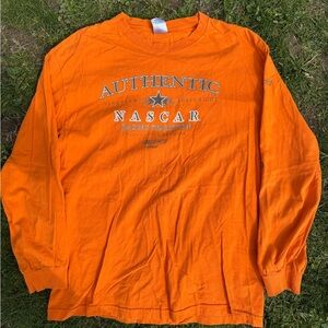 Vintage Authentic NASCAR Orange Long Sleeve Shirt
